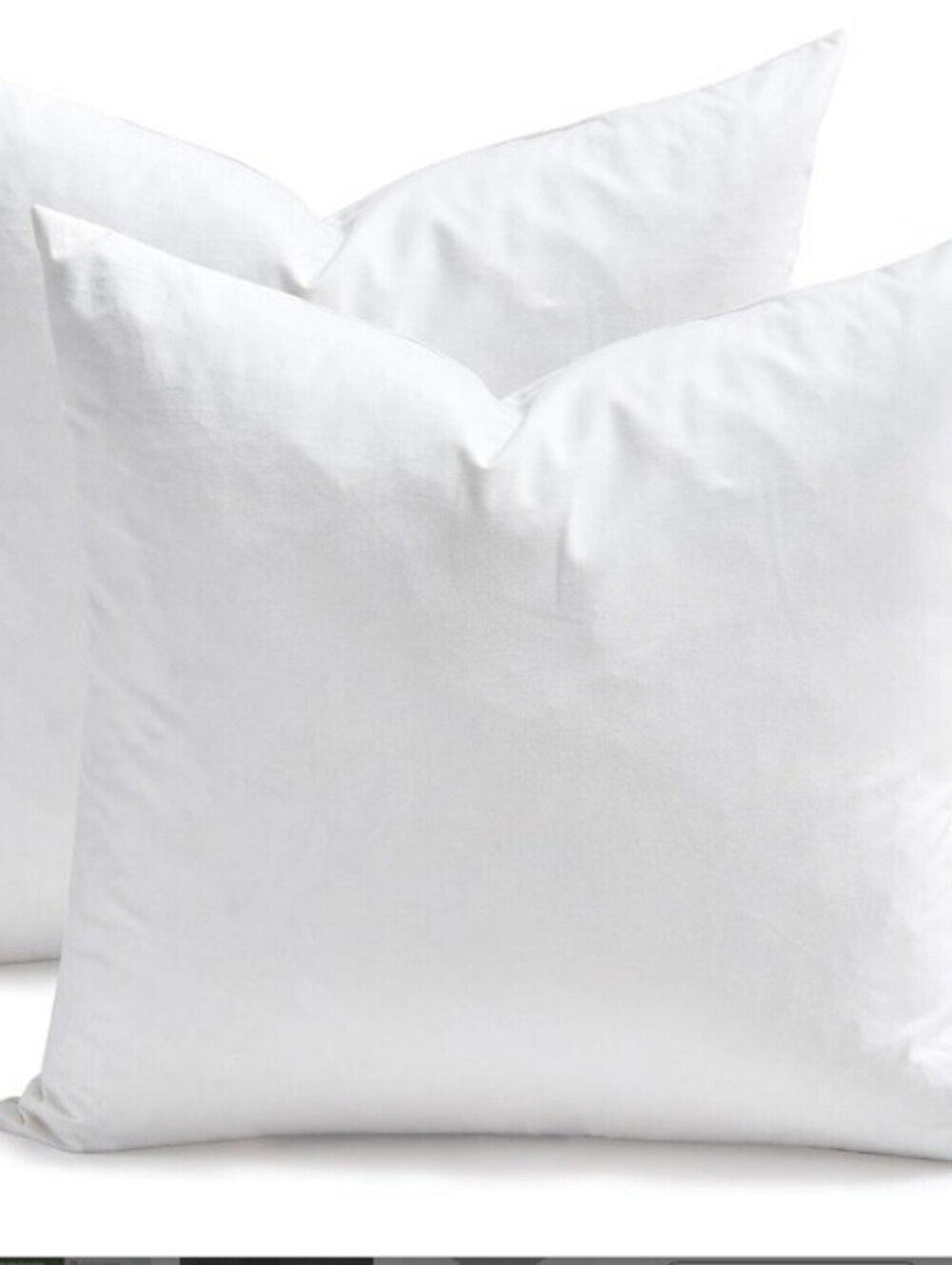 2 PACK TOPGREEN 16X16" FEATHER/DOWN PILLOW INSERTS-WHITE